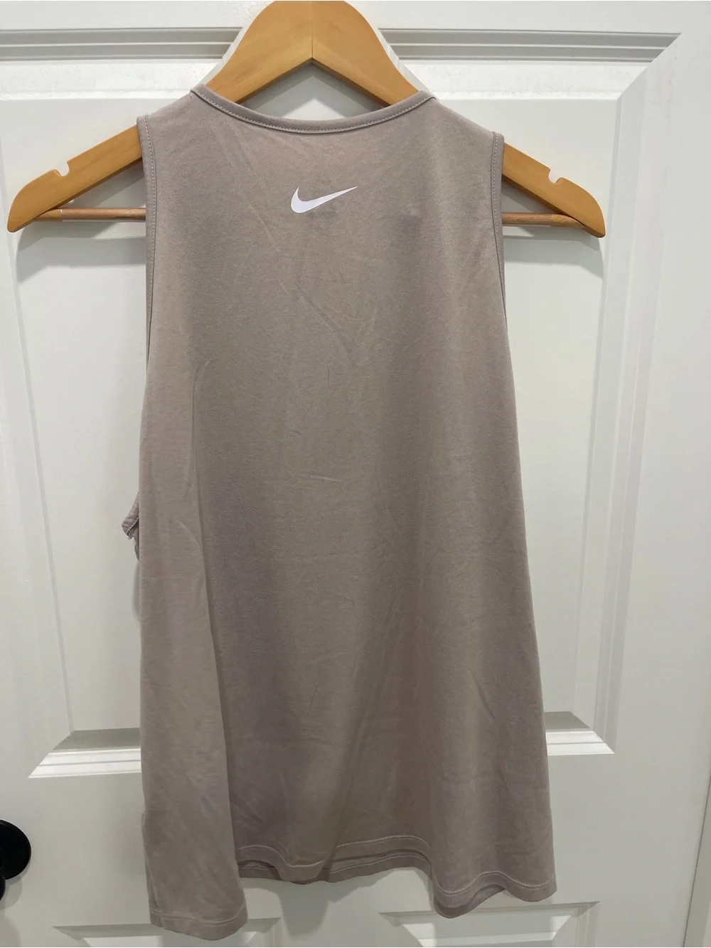 Nike Tee — Light Taupe with Black Print